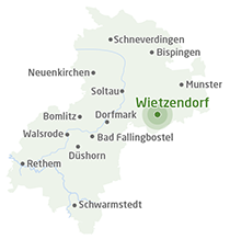 Karte der Erlebniswelt Lüneburger Heide